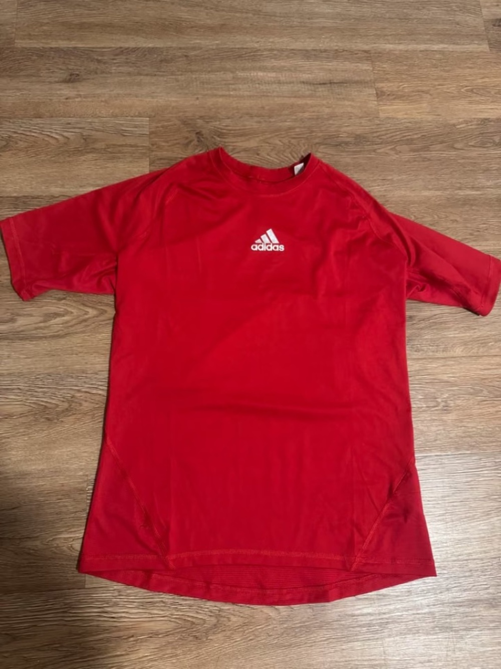 Adidas Alphaskin Training Tee — Red, Size XL